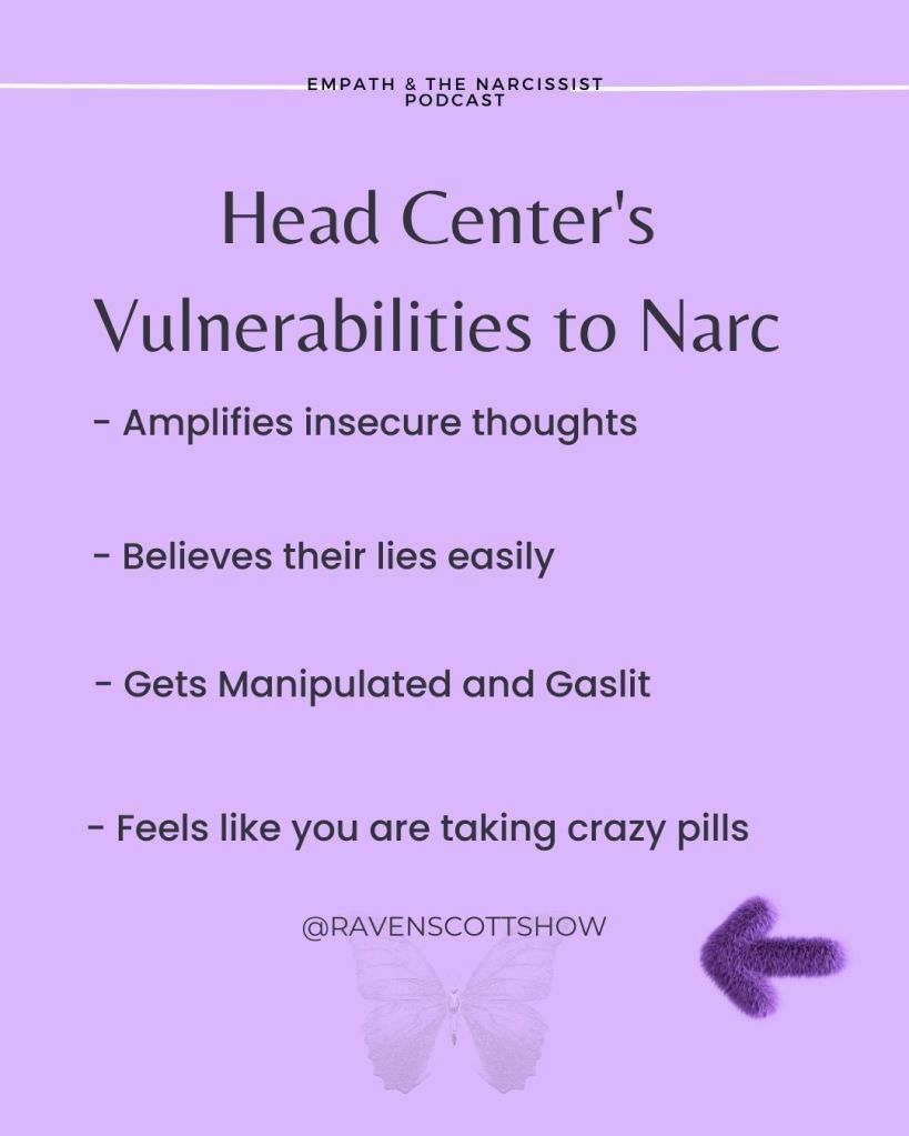 purple background text Head Center's vulnerability to the narc